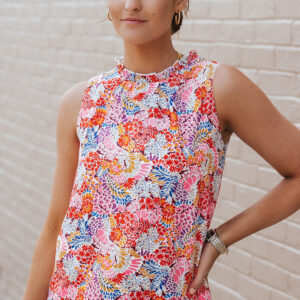 Multicolor Floral Print Relaxed Tank Top