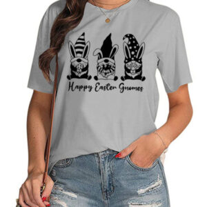 Women's Easter Graphic Print Short Sleeve T-Shirt