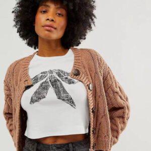 Women's New Valentine's Day Bow Print Short Sleeve Slim Street Hot Girl Fashion T-Shirt