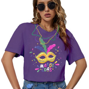 New mask letter pattern printed T-shirt