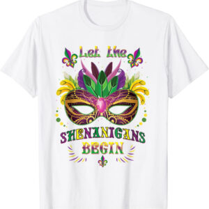New Mardi Gras Carnival Mask Print Graphic Short Sleeve T-Shirt Top