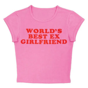 Women's Trendy Short Tight Lettering Printed T-Shirt Hot Girl Top