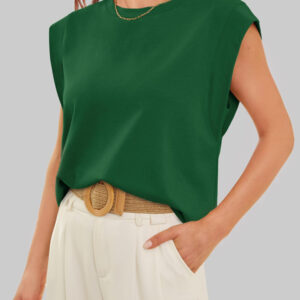 New round neck loose short sleeve T-shirt striped top