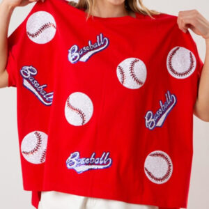 New English letters sequin embroidered knitted pullover short-sleeved top