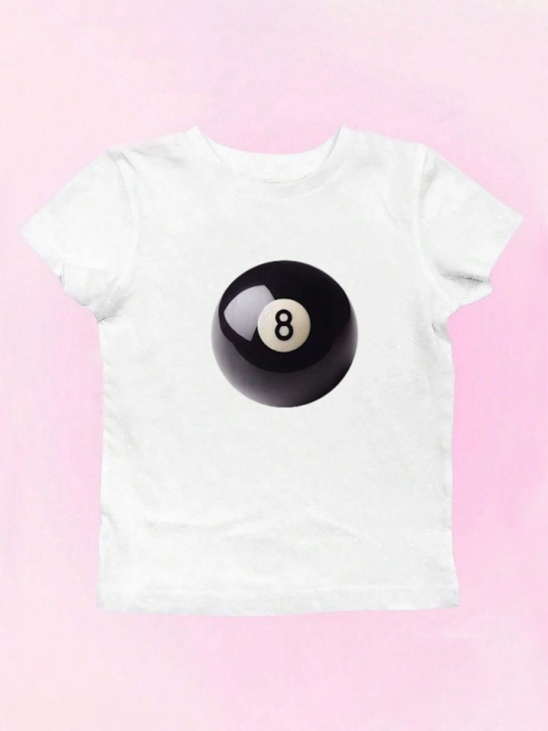 New Arrivals Women's New Street Fashion Round Neck T-shirt Letter Printed Navel Short Sleeve - Image 5