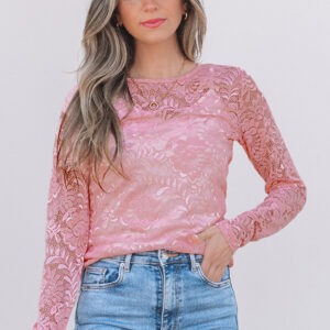 Blossom Floral Lace Sheer Long Sleeve Top
