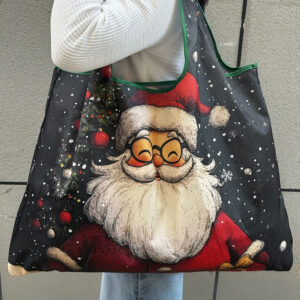 Bluing Large Foldable Christmas Holiday Reusable Oxford Bag