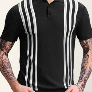 Men's Self Design Business Polo Shirt