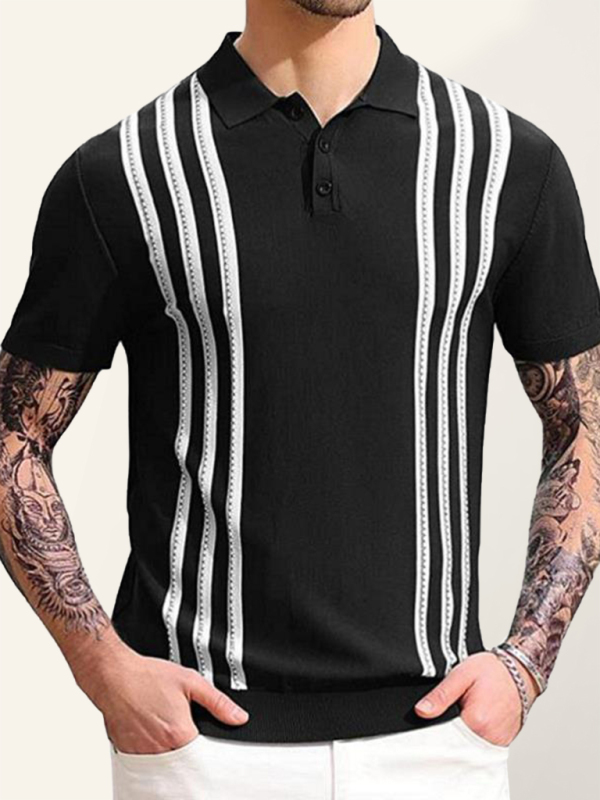 Men's Self Design Business Polo Shirt