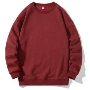 Men's new solid color round neck long sleeve sweatshirt