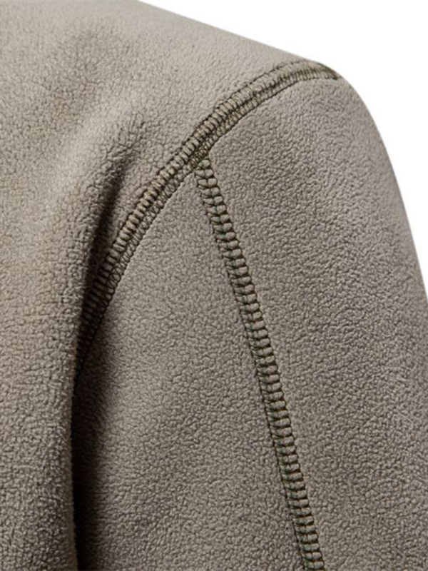 New men's polar fleece sweatshirt stand collar half zipper long sleeve sweatshirt - Image 6