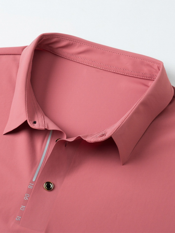 Men's short-sleeved ice silk high elastic non-marking polo shirt - Image 9