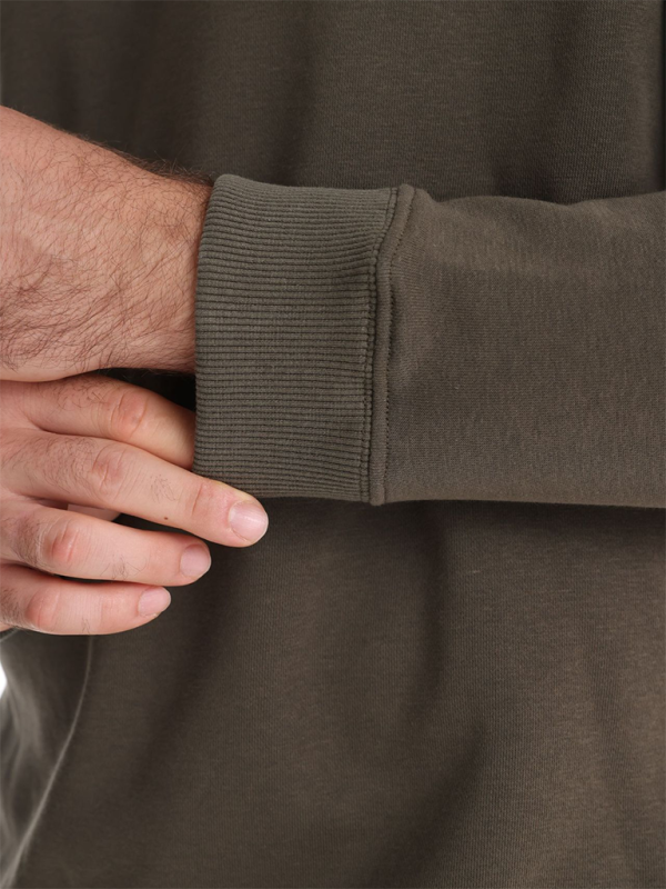 Men's Loose Solid Color Round Neck Casual Long Sleeve Sweatshirt - Image 9
