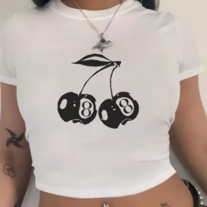 New personalized print Y2K top