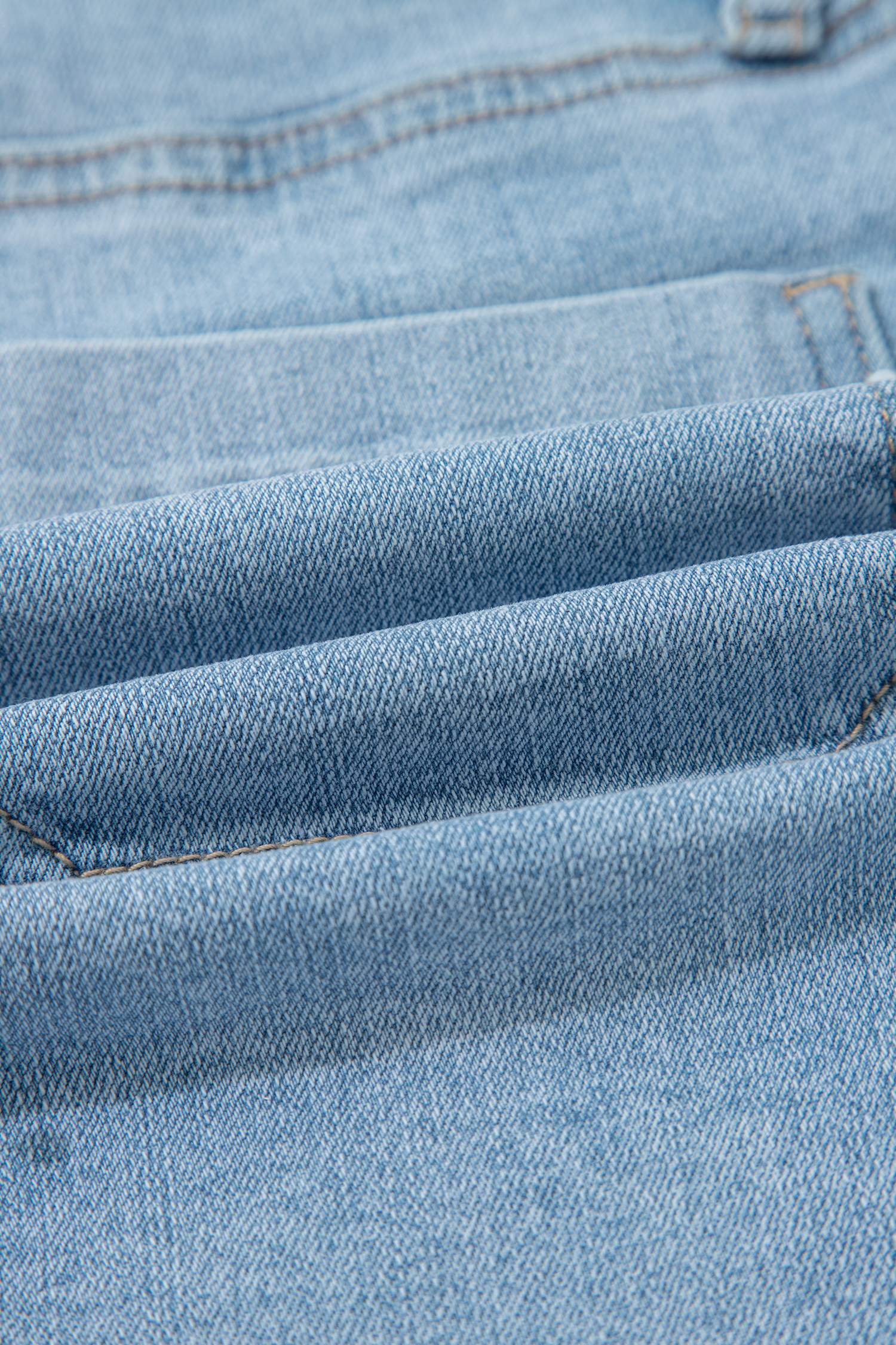 Myosotis High Rise Patch Pocket Denim Shorts - Image 14