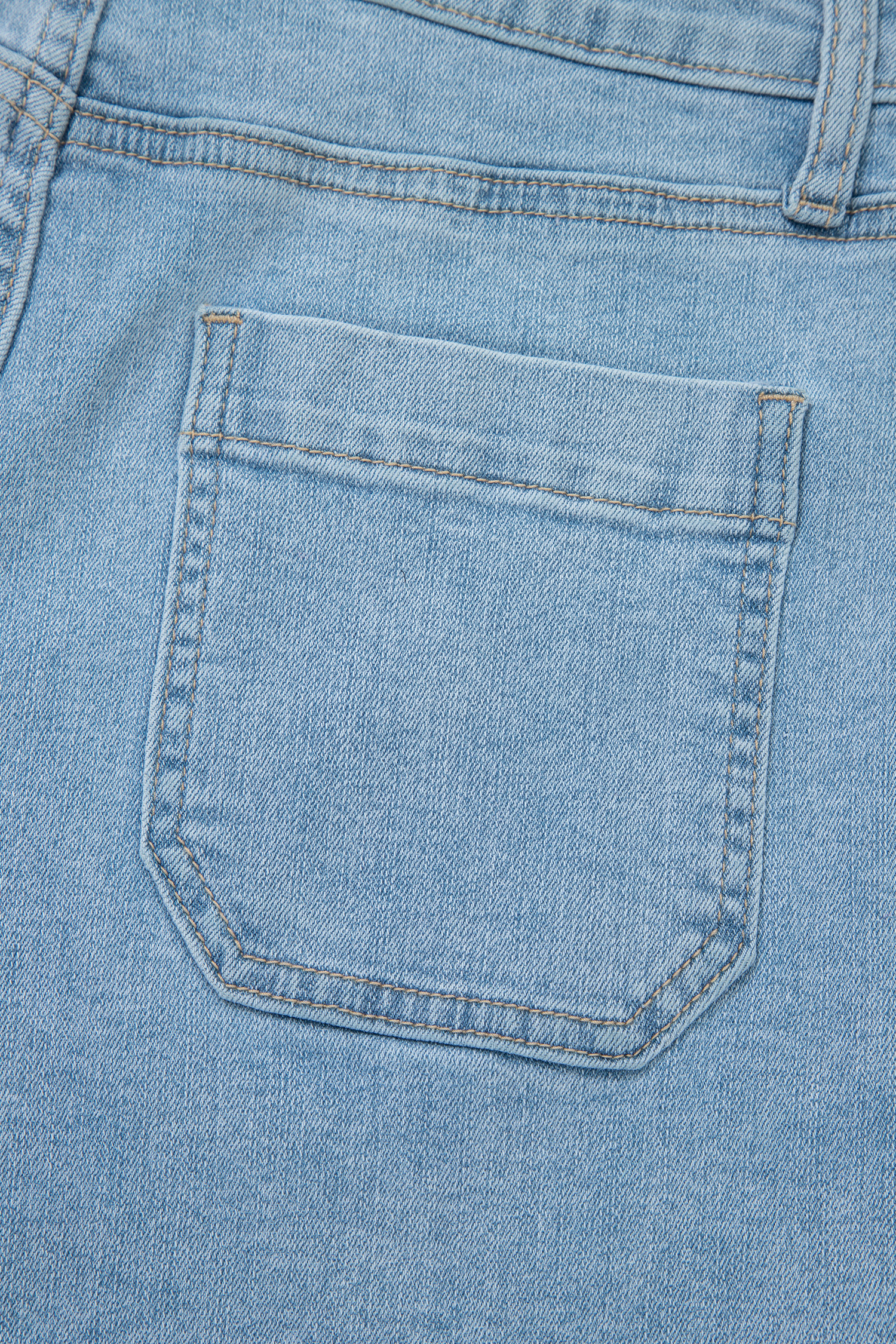 Myosotis High Rise Patch Pocket Denim Shorts - Image 13