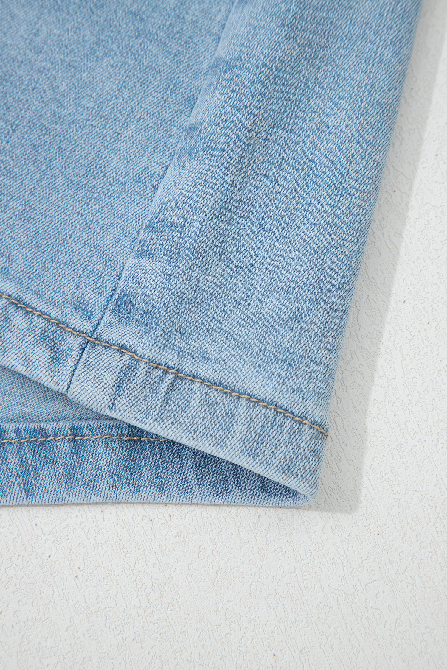 Myosotis High Rise Patch Pocket Denim Shorts - Image 8