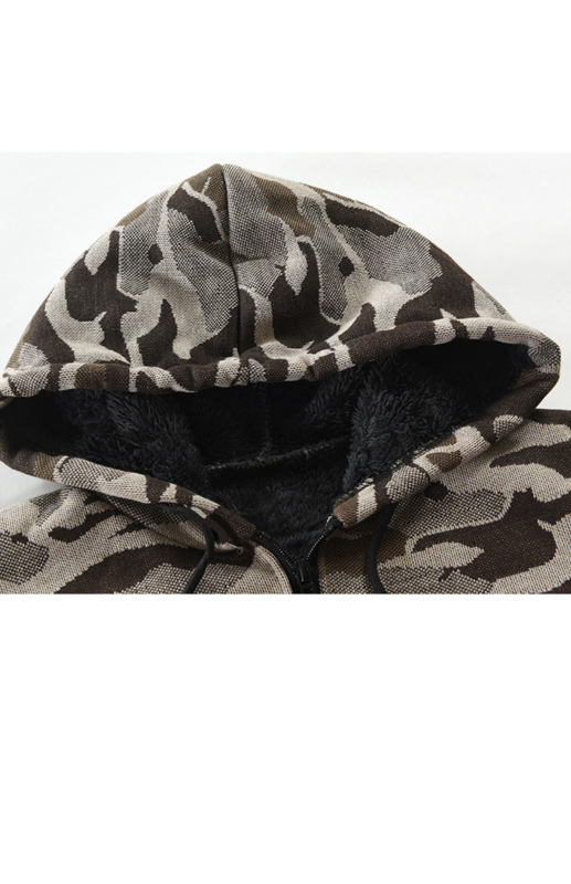 Men's Hooded Sweater Cardigan Camo Hooded Athleisure Sweater - Image 7