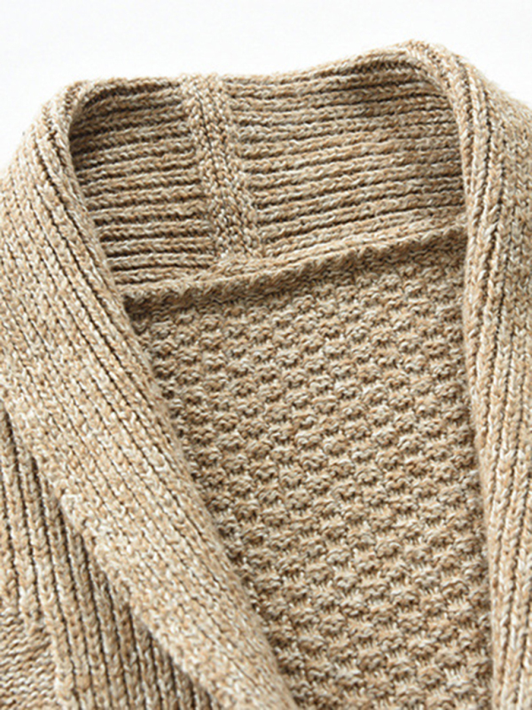 Men's Business Self Design Open Front Cardigan - Image 5