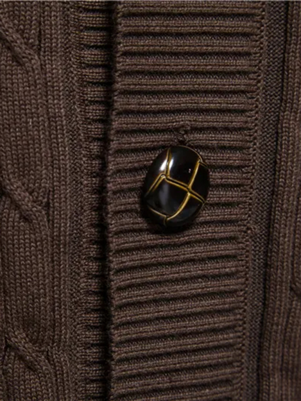 Men's Fashion Self Design Knit Cardigan - Image 7