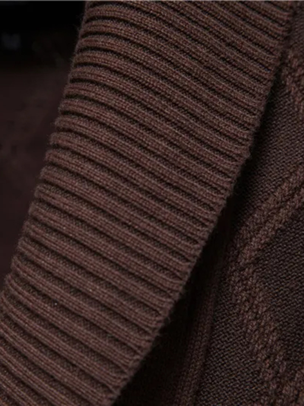 Men's Fashion Self Design Knit Cardigan - Image 8