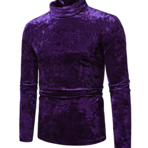 New long-sleeved solid color T-shirt high neck suede bottoming shirt